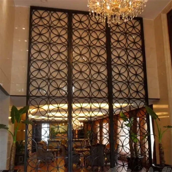 Our decorative laser-cut screen direction for hospitality feature walls and entry zones.