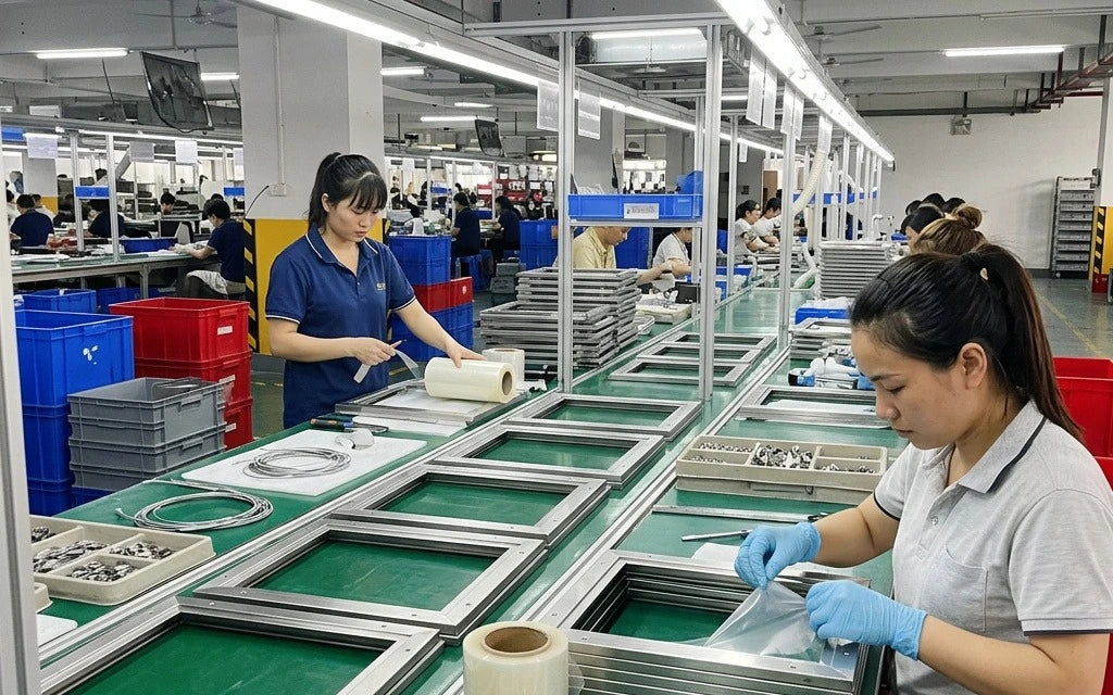 Frame and glass fabricated as one matched system
