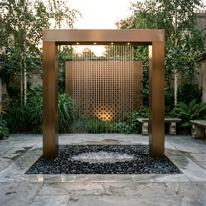 Water feature backdrop